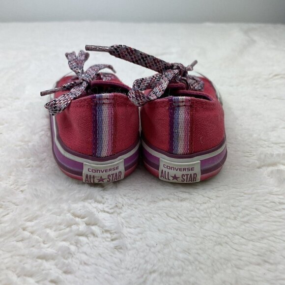 Converse All Star Chuck Taylor Girls Youth Size 1 EUR 32 Shoes Pink White - Picture 3 of 12